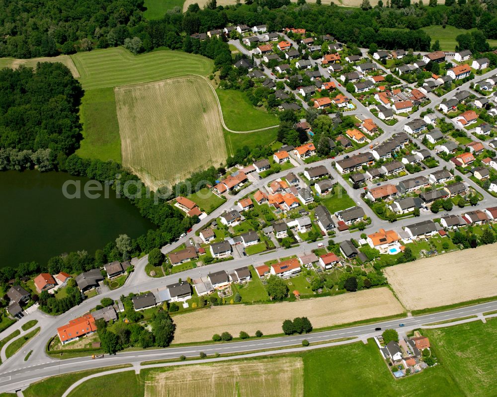 Winhöring from the bird's eye view: Single-family residential area of settlement in Winhöring in the state Bavaria, Germany