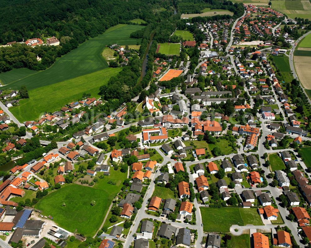 Winhöring from the bird's eye view: Single-family residential area of settlement in Winhöring in the state Bavaria, Germany