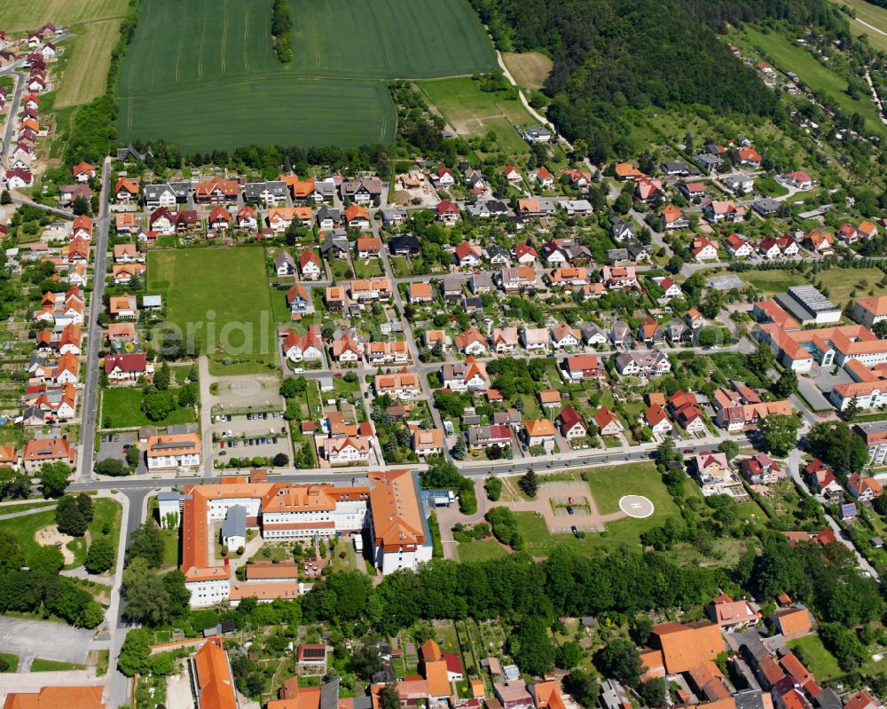 Aerial photograph Worbis - Single-family residential area of settlement in Worbis in the state Thuringia, Germany