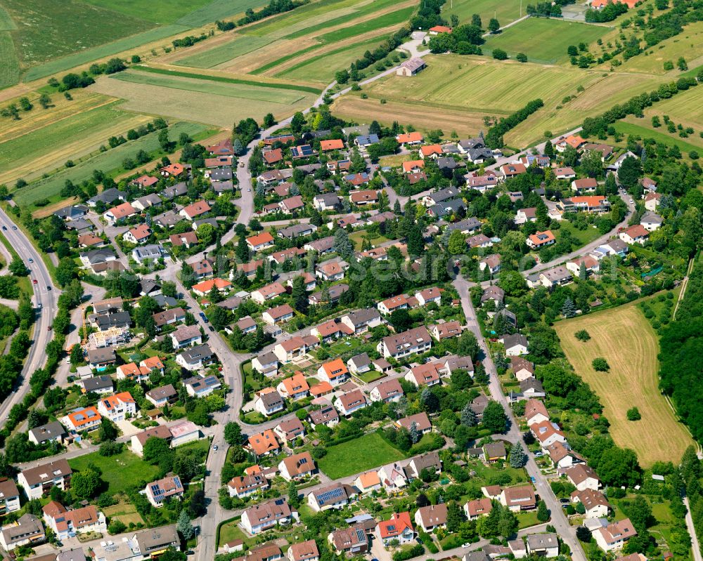 Aerial image Wurmlingen - Single-family residential area of settlement in Wurmlingen in the state Baden-Wuerttemberg, Germany