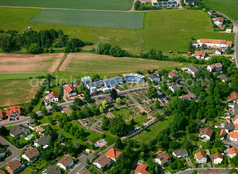 Aerial image Bolanden - Residential areas on the edge of agricultural land in Bolanden in the state Rhineland-Palatinate, Germany