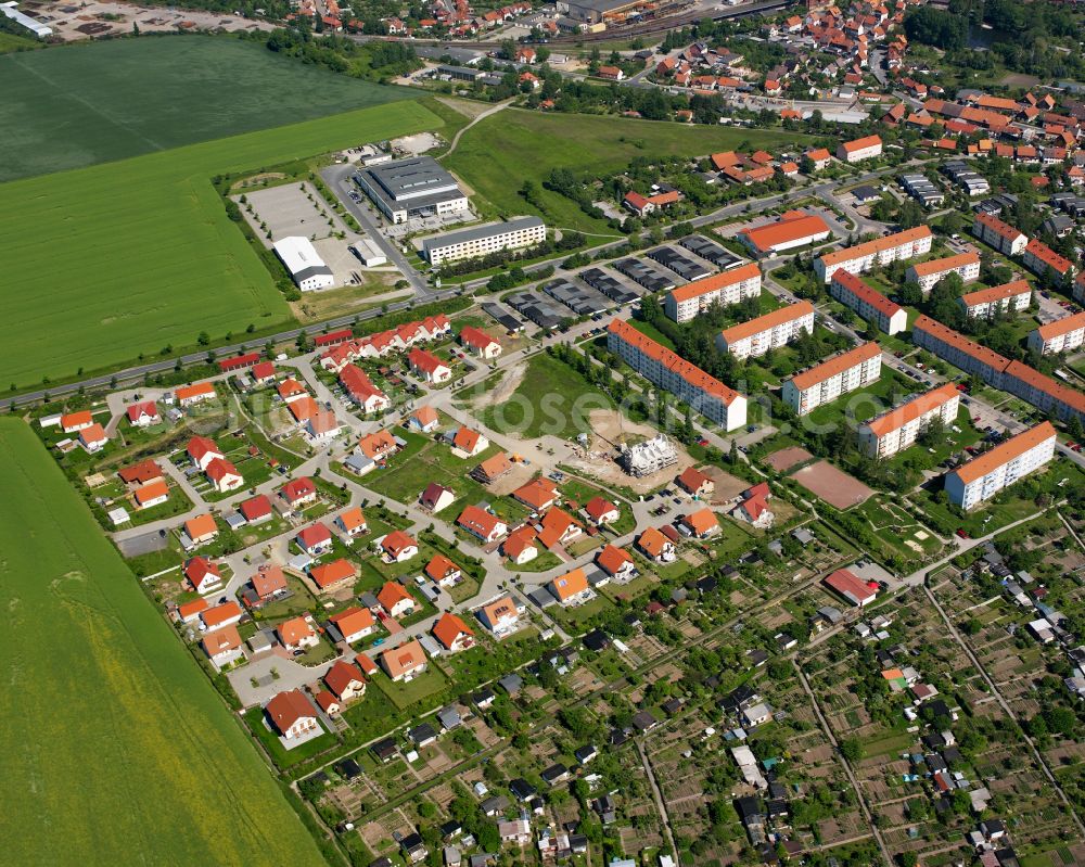 Aerial image Ilsenburg (Harz) - Residential areas on the edge of agricultural land in Ilsenburg (Harz) in the Harz in the state Saxony-Anhalt, Germany