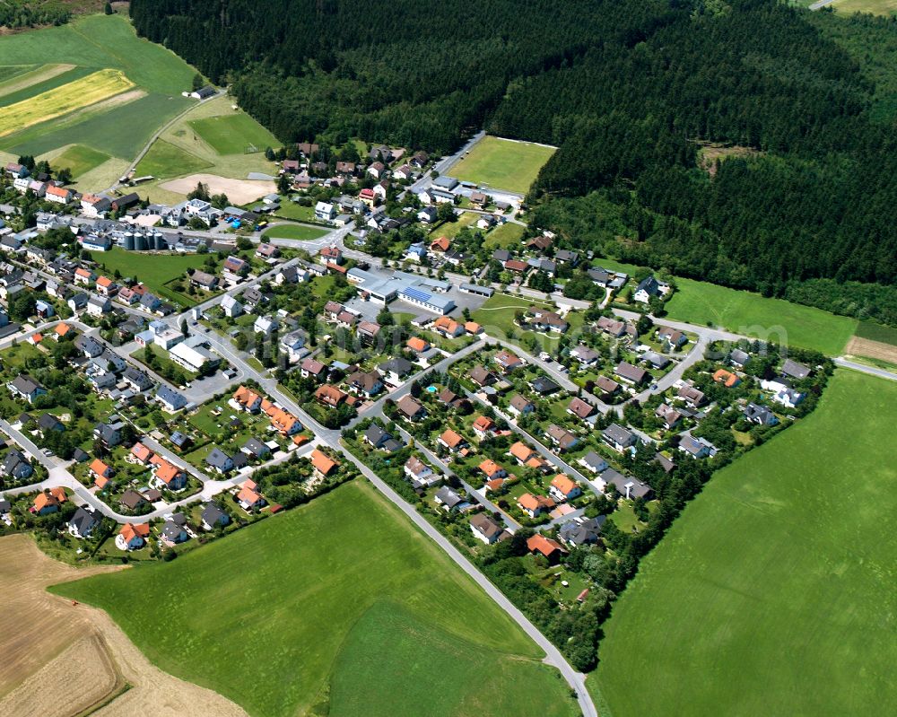Neugattendorf from above - Residential areas on the edge of agricultural land in Neugattendorf in the state Bavaria, Germany