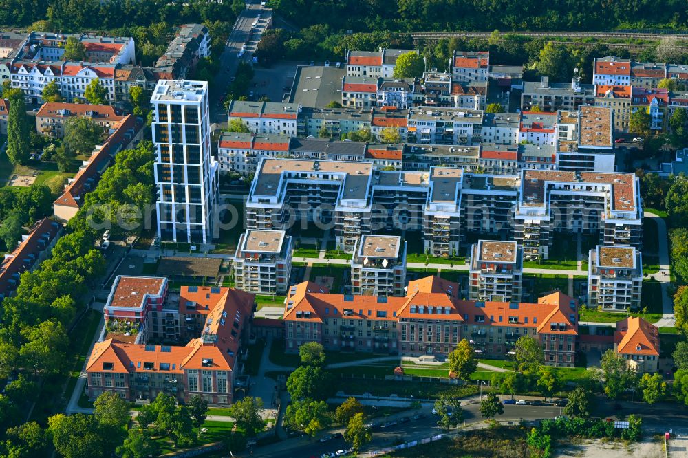 Aerial photograph Berlin - Residential area on Mariendorfer Weg in the Neukoelln district of Berlin