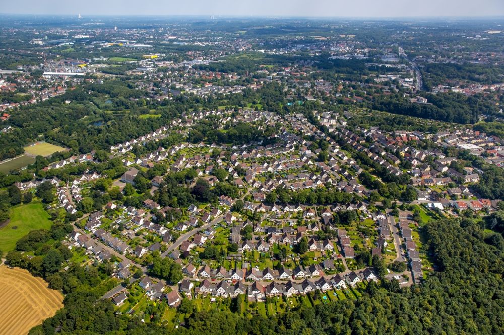 Bochum from above - Residential area of a multi-family house settlement dahlhauser heath hordel in Bochum in the state North Rhine-Westphalia