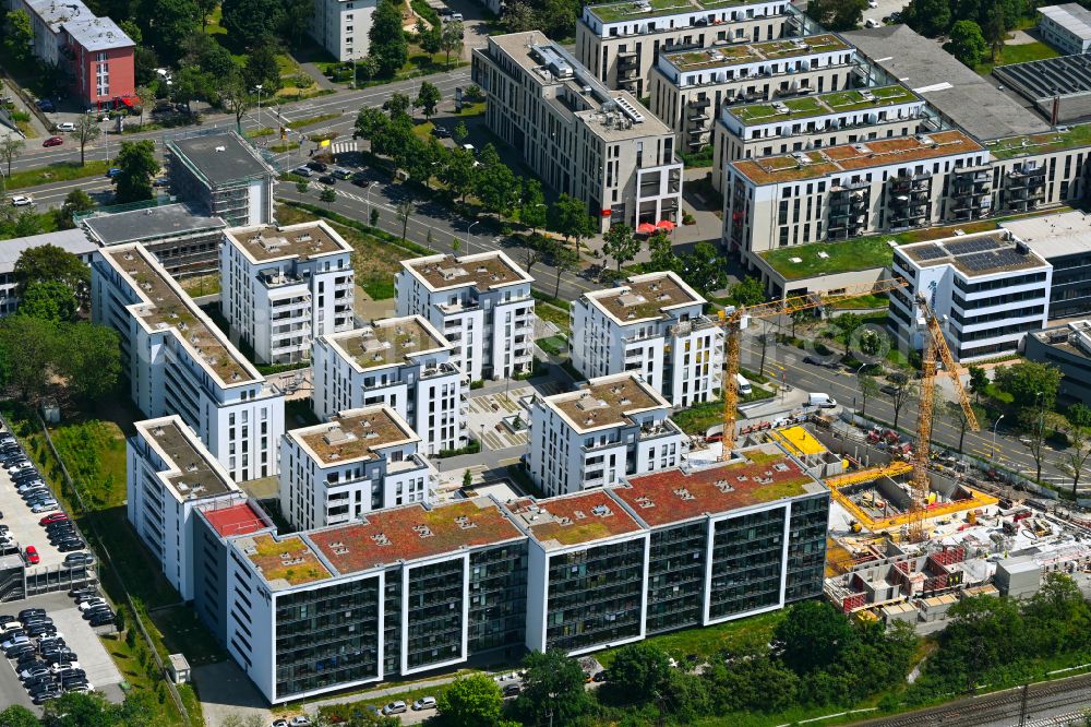 Darmstadt from above - Residential area of the multi-family house settlement on street Haardtring in Darmstadt in the state Hesse, Germany