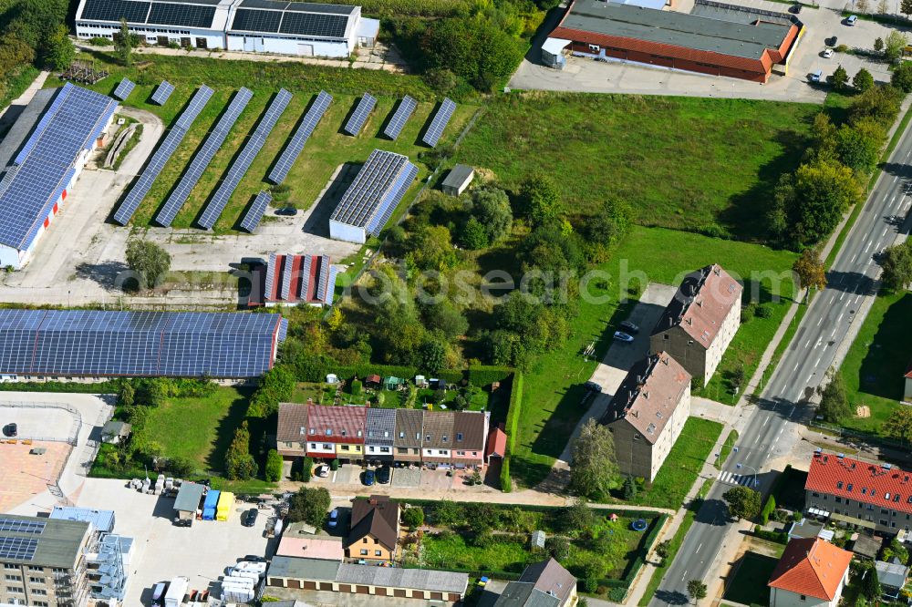 Aerial image Demmin - Residential area of the multi-family house settlement on street Jarmener Strasse in Demmin in the state Mecklenburg - Western Pomerania, Germany