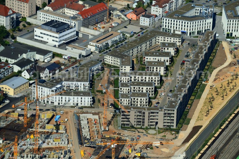 Aerial image Regensburg - Residential area of a??a??a multi-family housing estate Das DOeRNBERG in the district of Westviertel in Regensburg in the state of Bavaria, Germany