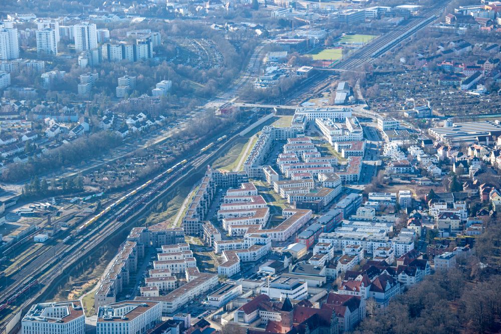 Aerial photograph Regensburg - Residential area of a??a??a multi-family housing estate Das DOeRNBERG in the district of Westviertel in the district Westviertel in Regensburg in the state of Bavaria, Germany