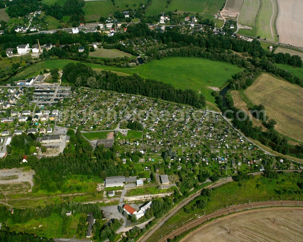 Aerial photograph Falkenau - Residential area of the multi-family house settlement in Falkenau in the state Saxony, Germany