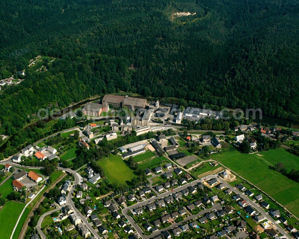 Falkenau from the bird's eye view: Residential area of the multi-family house settlement in Falkenau in the state Saxony, Germany