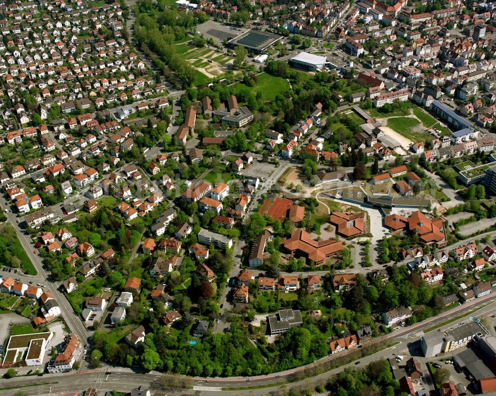 Aerial image Faurndau - Residential area of the multi-family house settlement in Faurndau in the state Baden-Wuerttemberg, Germany