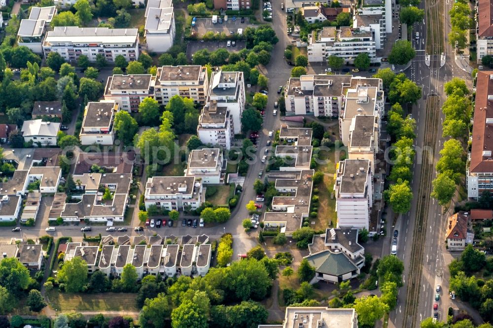 Aerial photograph Betzenhausen - Residential area of the multi-family house settlement Am Flueckigersee in Betzenhausen in the state Baden-Wurttemberg, Germany