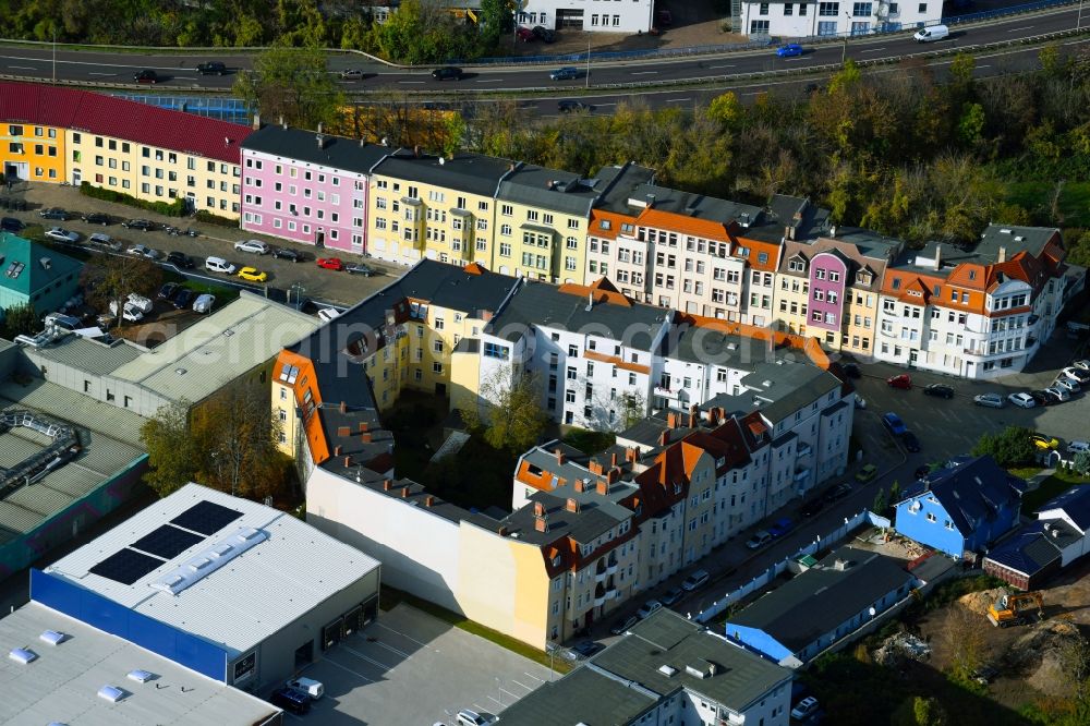 Aerial photograph Magdeburg - Residential area of the multi-family house settlement Am Fuchsberg - Ackerstrasse in Magdeburg in the state Saxony-Anhalt, Germany