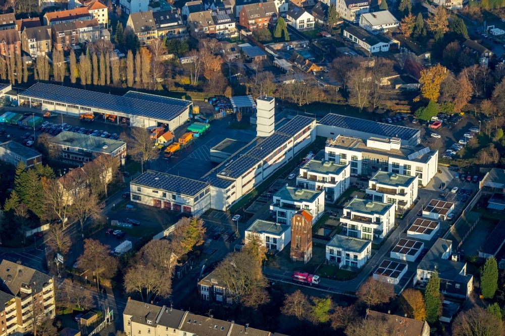 Aerial photograph Gladbeck - Residential area of the multi-family house settlement on Grabenstrasse in Gladbeck in the state North Rhine-Westphalia, Germany