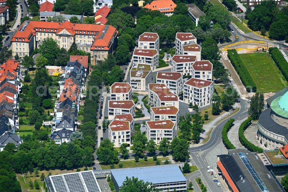 Aerial photograph Hannover - Residential area of the multi-family house settlement on Mars-La-Tour-Strasse in Hannover in the state Lower Saxony, Germany