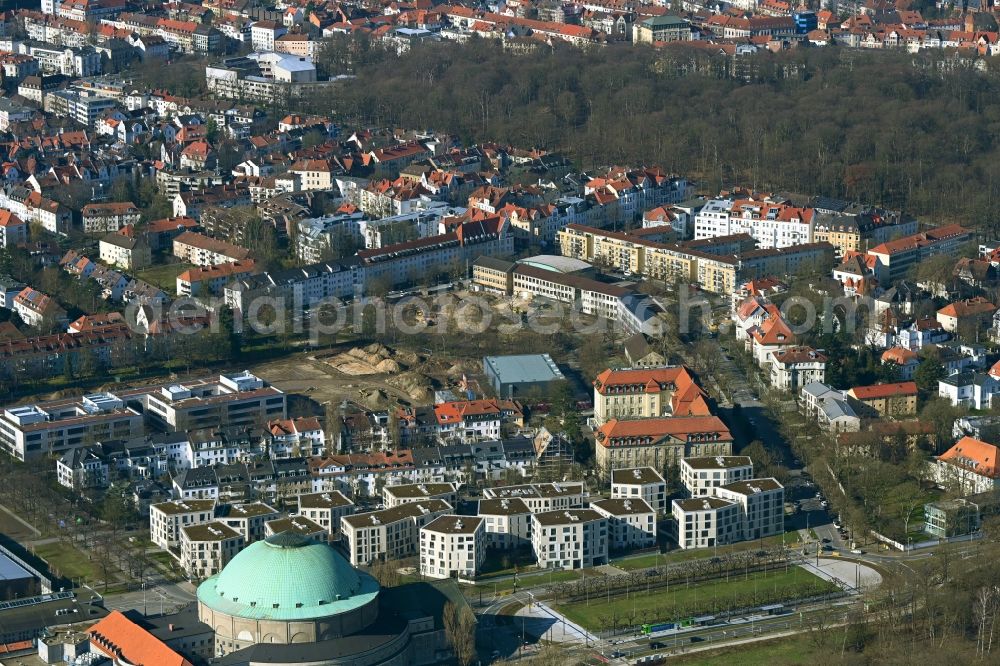 Aerial image Hannover - Residential area of the multi-family house settlement on Mars-La-Tour-Strasse in Hannover in the state Lower Saxony, Germany