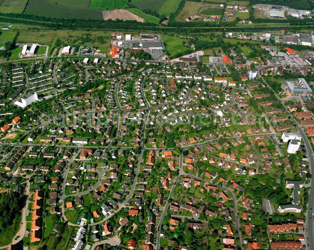 Aerial photograph Mölln - Residential area of the multi-family house settlement in Mölln in the state Schleswig-Holstein, Germany