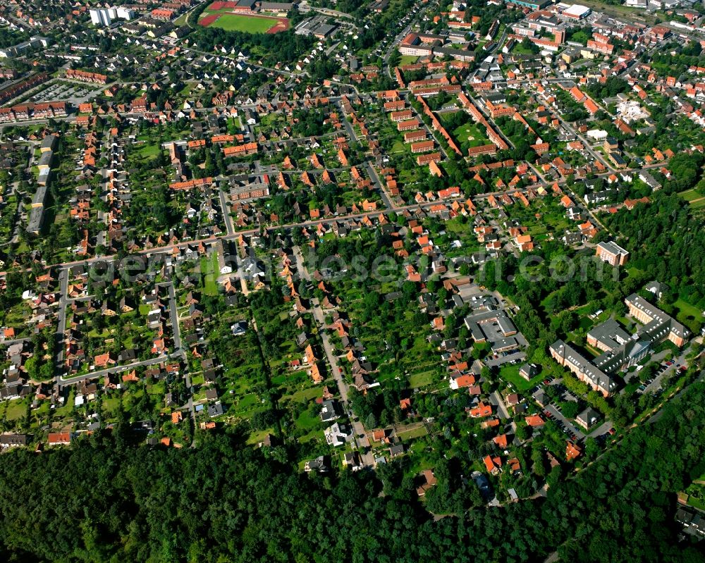 Aerial image Mölln - Residential area of the multi-family house settlement in Mölln in the state Schleswig-Holstein, Germany