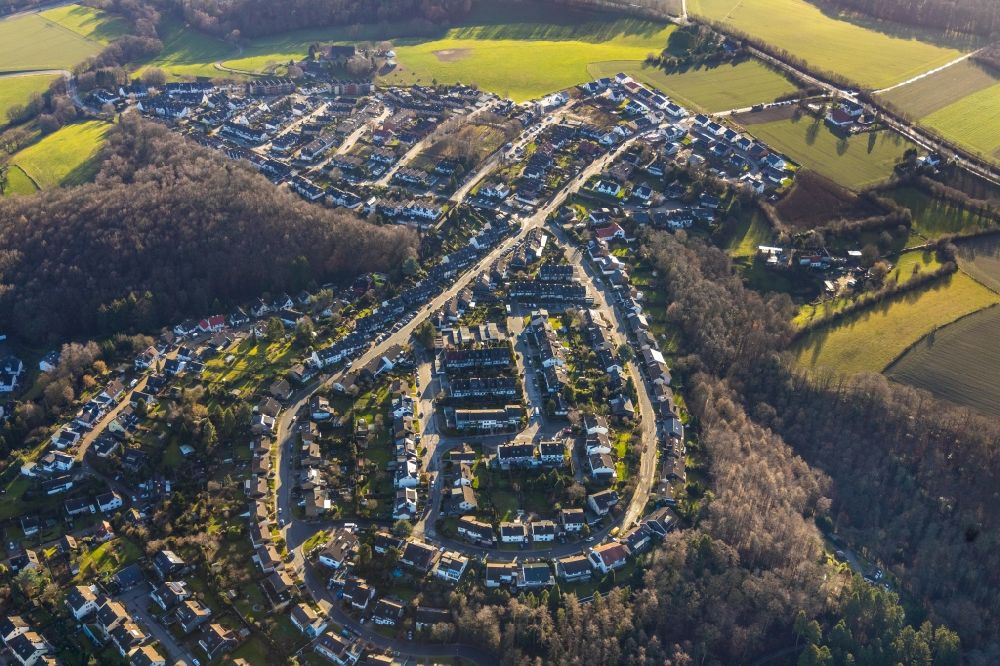 Aerial image Neviges - Residential area of the multi-family house settlement in Neviges in the state North Rhine-Westphalia, Germany