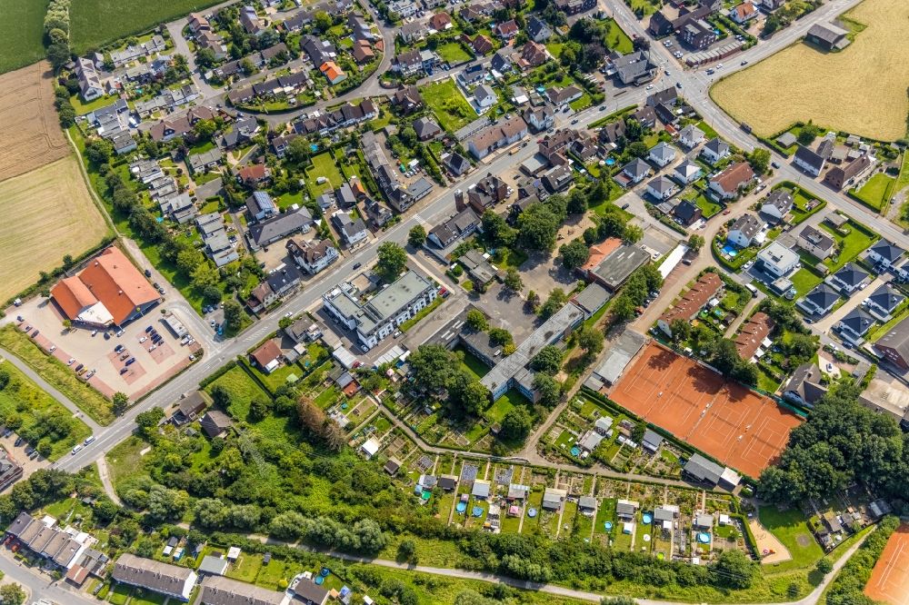 Aerial image Oberaden - Residential area of the multi-family house settlement in Oberaden in the state North Rhine-Westphalia, Germany