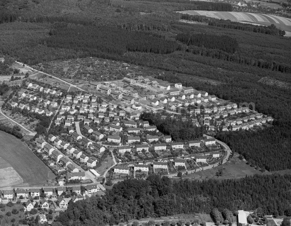 Aerial photograph Backnang - Residential area of a??a??the multi-family house settlement on the outskirts in Backnang in the state Baden-Wuerttemberg, Germany