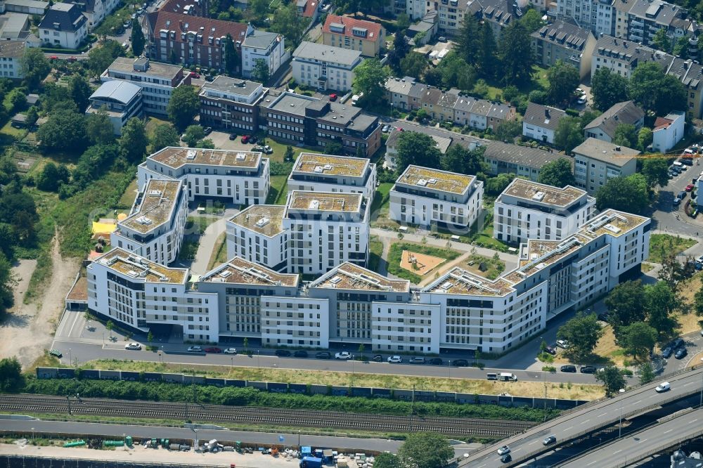 Aerial photograph Bonn - Residential area of the multi-family house settlement along the Albert-Fischer-Strasse in the district Kessenich in Bonn in the state North Rhine-Westphalia, Germany