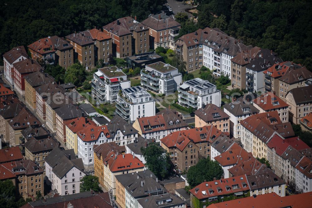 Aerial image Braunschweig - Residential area of the multi-family house settlement on Prinzenpark in Brunswick in the state Lower Saxony, Germany