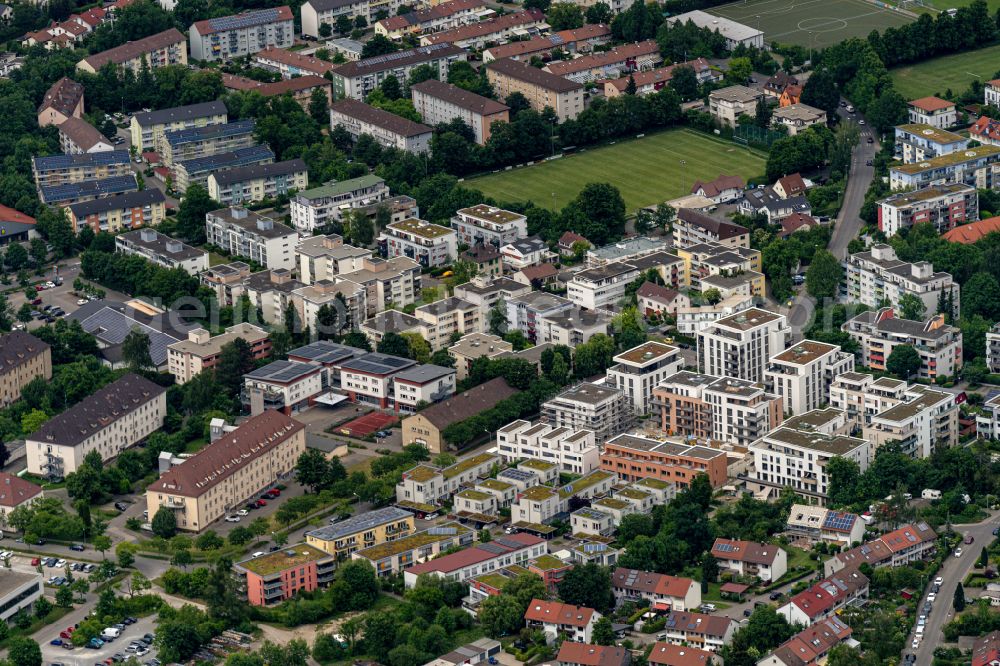 Aerial photograph Reutlingen - Residential area of the multi-family house settlement on street Hans-Reyhing-Strasse in Reutlingen in the state Baden-Wuerttemberg, Germany