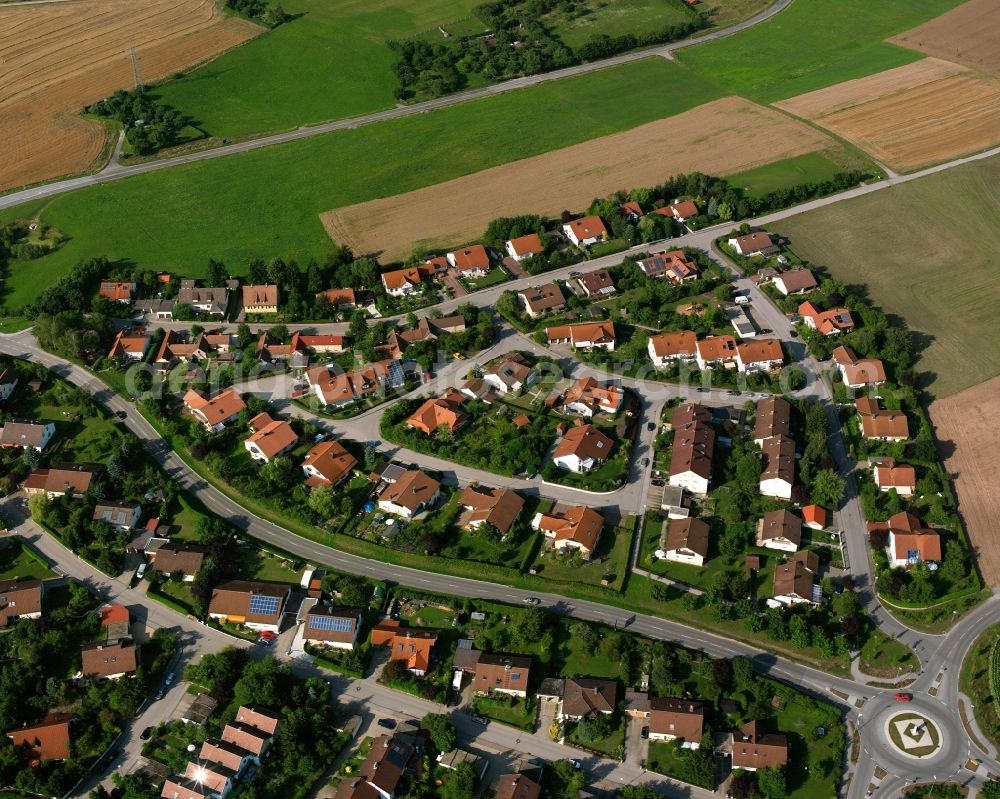 Sankt Ulrich from above - Residential area of the multi-family house settlement in Sankt Ulrich in the state Bavaria, Germany