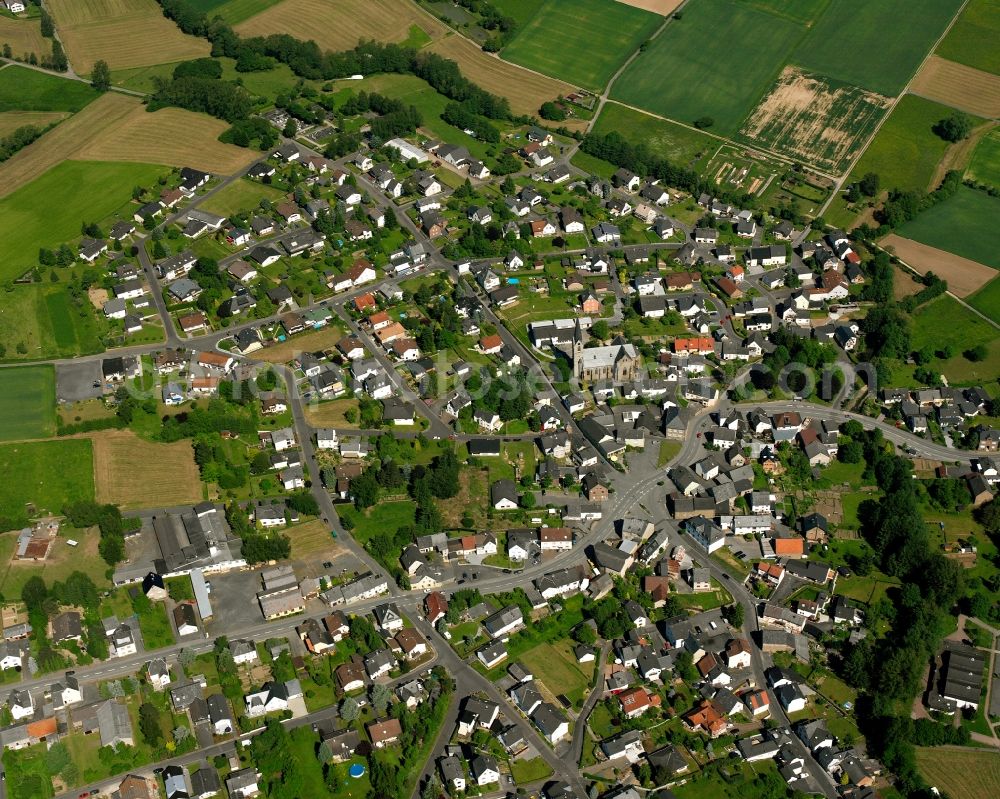 Aerial image Thalheim - Residential area of the multi-family house settlement in Thalheim in the state Hesse, Germany