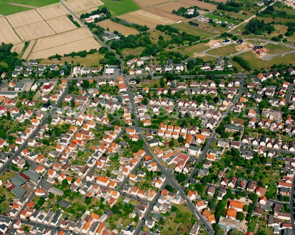 Wieseck from the bird's eye view: Residential area of the multi-family house settlement in Wieseck in the state Hesse, Germany