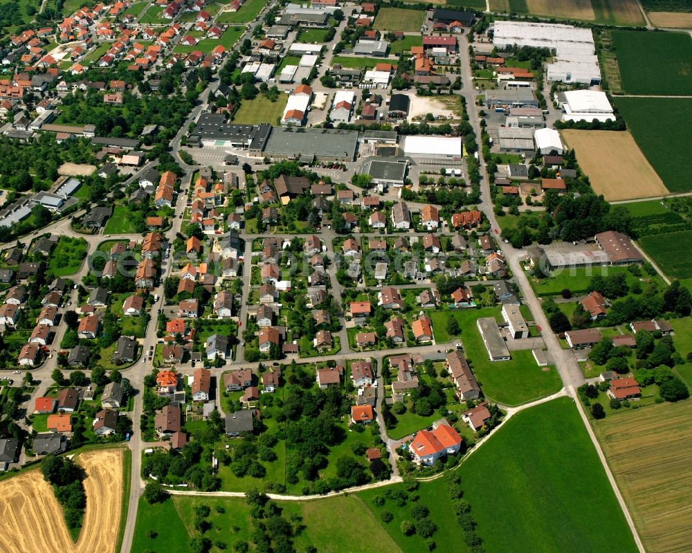Zell from the bird's eye view: Residential area of the multi-family house settlement in Zell in the state Baden-Wuerttemberg, Germany