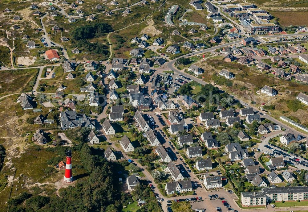 Aerial photograph Hörnum (Sylt) - Residential area - mixed development of a multi-family housing estate and single-family housing estate in Hoernum on Sylt in the state Schleswig-Holstein, Germany