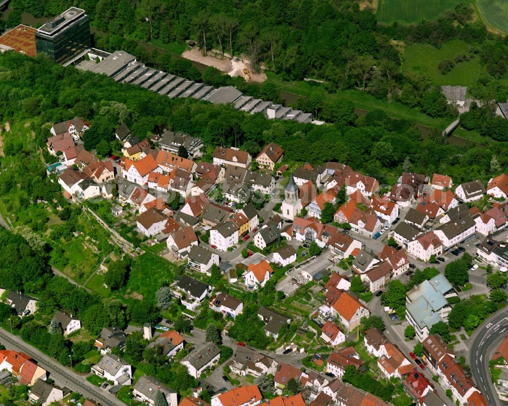Aerial image Neustadt - Residential area - mixed development of a multi-family housing estate and single-family housing estate in Neustadt in the state Baden-Wuerttemberg, Germany