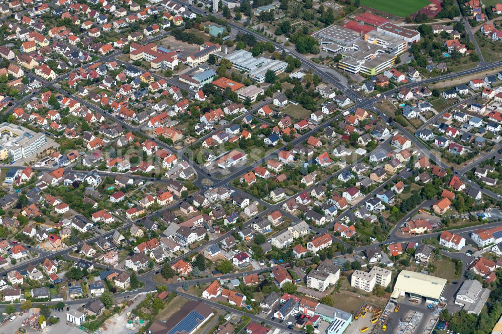Aerial photograph Rohrbach - Residential area - mixed development of a multi-family housing estate and single-family housing estate in Rohrbach in the state Bavaria, Germany