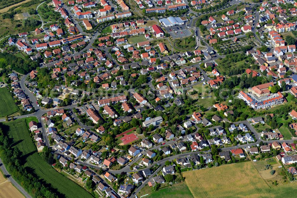 Aerial photograph Rottenbauer - Residential area - mixed development of a multi-family housing estate and single-family housing estate in Rottenbauer in the state Bavaria, Germany