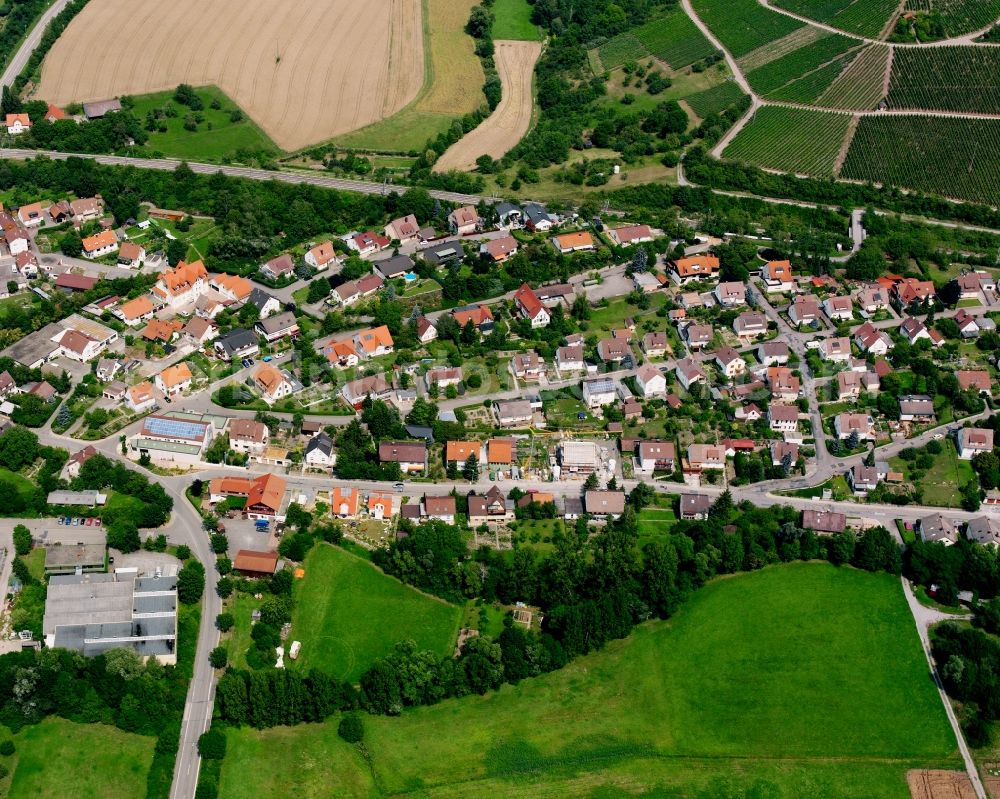 Sülzbach from the bird's eye view: Residential area - mixed development of a multi-family housing estate and single-family housing estate in Sülzbach in the state Baden-Wuerttemberg, Germany