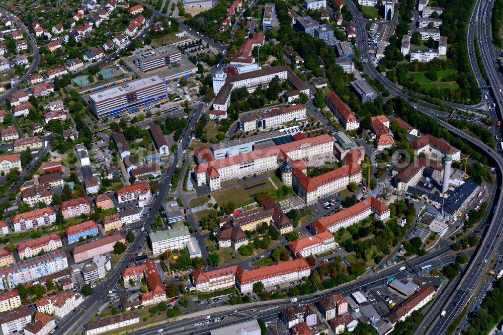 Aerial image Würzburg - Residential area - mixed development of a multi-family housing estate and single-family housing estate in Würzburg in the state Bavaria, Germany