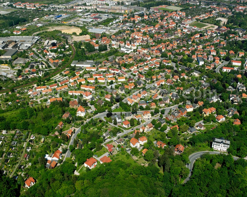 Aerial image Blankenburg (Harz) - Residential areas on the edge of forest areas in Blankenburg (Harz) in the state Saxony-Anhalt, Germany