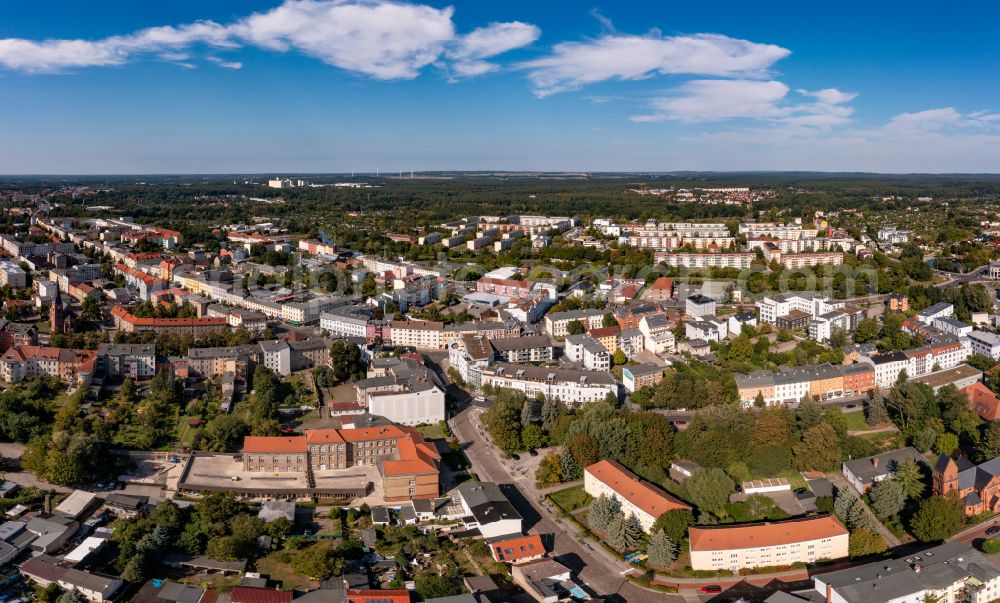 Aerial image Eberswalde - Residential areas on the edge of forest areas on street Carl-von-Ossietzky-Strasse in Eberswalde in the state Brandenburg, Germany