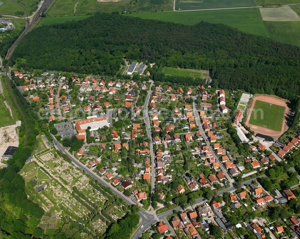Aerial photograph Ilsenburg (Harz) - Residential areas on the edge of forest areas in Ilsenburg (Harz) in the Harz in the state Saxony-Anhalt, Germany