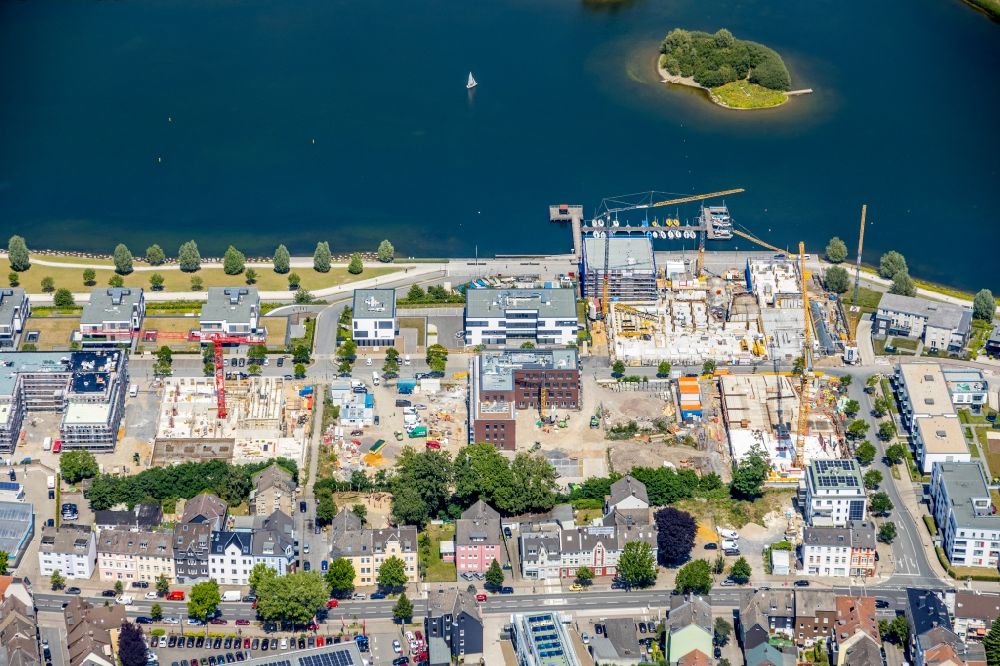 Aerial photograph Dortmund - Development area on lake Phoenix See in Dortmund in the state North Rhine-Westphalia