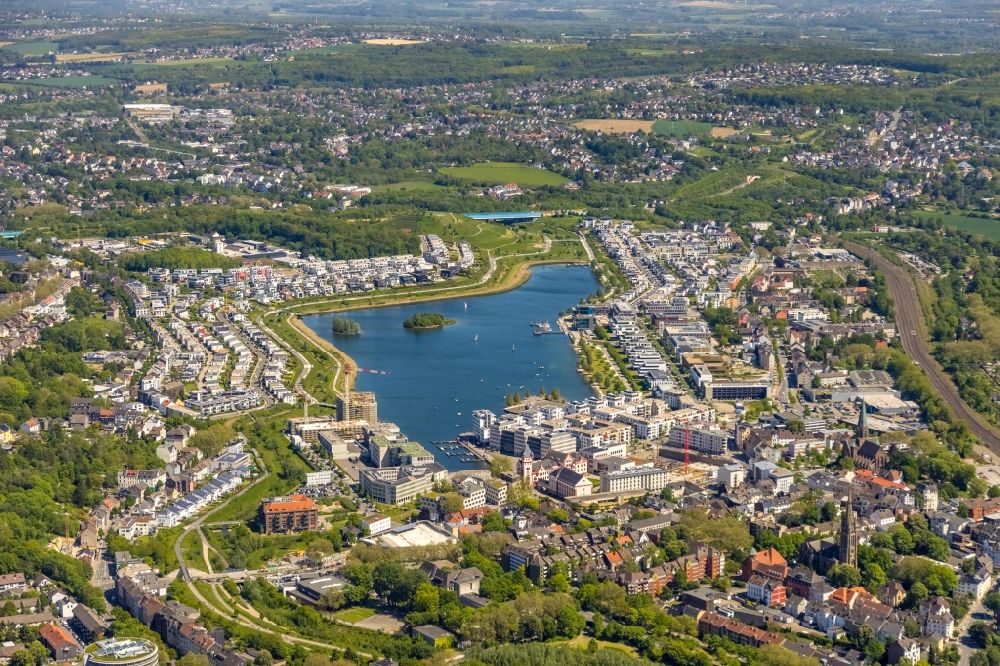 Dortmund from the bird's eye view: Development area on lake Phoenix See in Dortmund at Ruhrgebiet in the state North Rhine-Westphalia