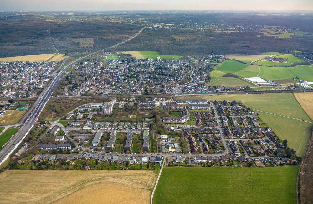 Aerial photograph Duisburg - Settlement Am Boellert - Zur Kaffeehoett in Duisburg in the state North Rhine-Westphalia, Germany