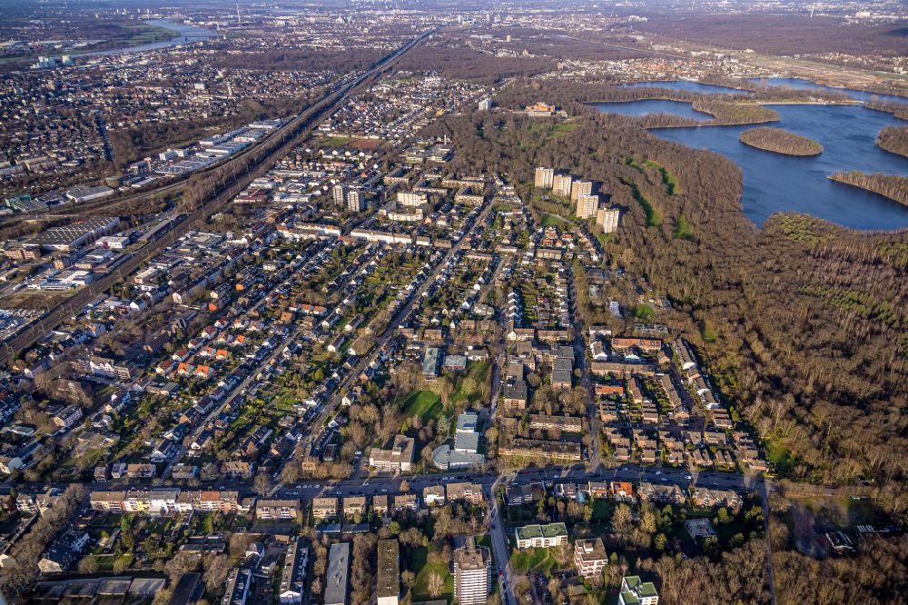 Aerial image Duisburg - Settlement in the district Grossenbaum in Duisburg in the state North Rhine-Westphalia, Germany