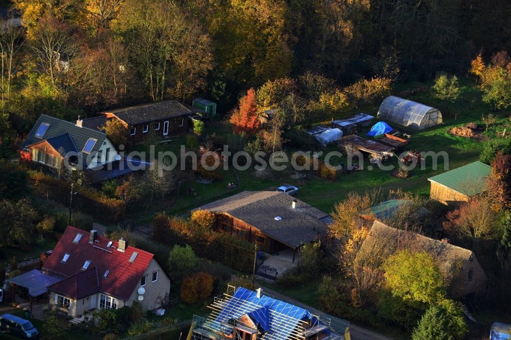 Aerial image Werneuchen Hirschfelde - View of residential houses in the district Hirschfelde in Werneuchen in the state Brandenburg