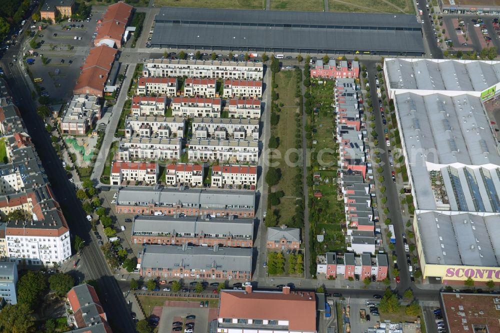 Aerial image Berlin Friedrichshain - Residential development areas in the development area at the Eldenaer street in Berlin - Friedrichshain
