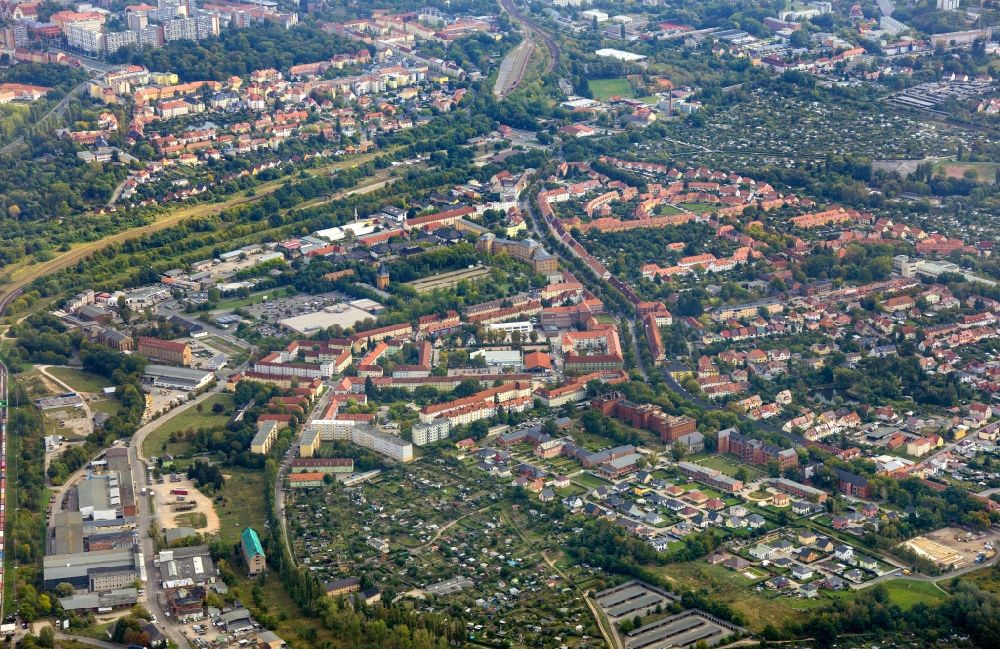 Frankfurt (Oder) from above - The district Wohnsiedung Paulinenhof in Frankfurt (Oder) in the state Brandenburg, Germany