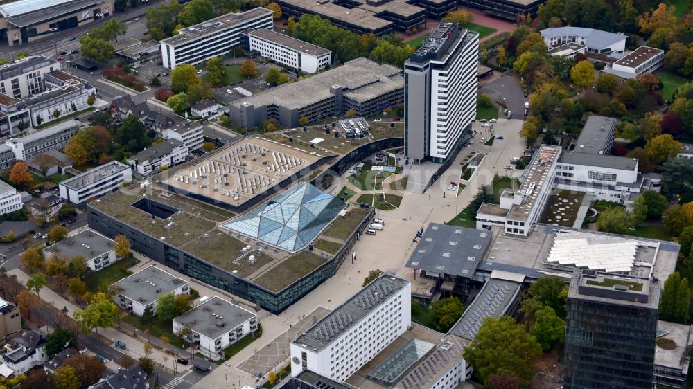 Bonn from the bird's eye view: World Conference Center on Platz of Vereinten Nationen in Bonn in the state North Rhine-Westphalia, Germany